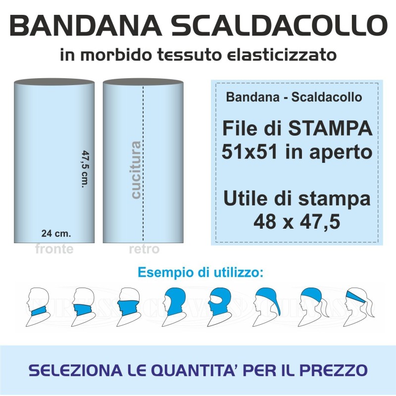 Bandana - scaldacollo personalizzata Bandana - scaldacollo personalizzata