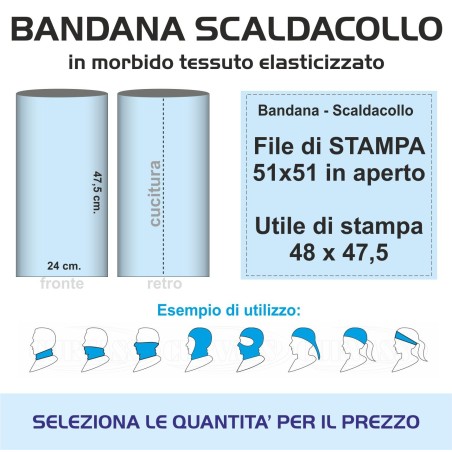 Bandana - scaldacollo personalizzata